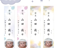 送料無料★命名札・お子様の写真入りを作成します イメージ1