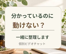 分かっているのに動けないを整理します イメージ1