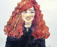 水彩画の手描き似顔絵イラスト描きます イメージ1