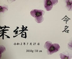 出産祝い 命名紙 お作りできます イメージ1