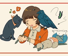 温かみのあるデフォルメキャラのイラストを制作します 商用無料！ご要望に合わせた可愛いイラストをお描きします