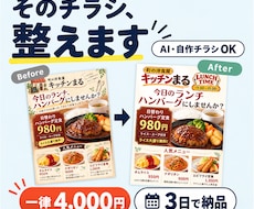 AI・自作チラシを3日で修正・リニューアルします イメージ1