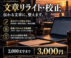 読みやすく自然な文章にリライトします イメージ1