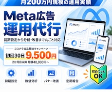 Meta広告の運用を初期設定から丸ごと代行します 月200万円規模の運用実績｜バナー制作・分析・改善まで対応