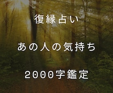 復縁できる可能性と相手の気持ちを丁寧に鑑定します イメージ1