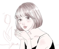 水彩風がふんわり優しいお洒落なアイコン描きます 可愛くこだわりを詰め込んで♡女性らしい仕草が得意