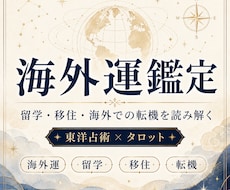海外運鑑定：留学・ワーホリ・海外移住を鑑定します イメージ1