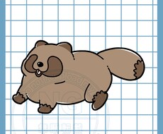 ぽってりとした抜けてるたぬきのイラストを描きます イメージ1