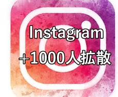 インスタグラム+1000人単位で拡散します イメージ1
