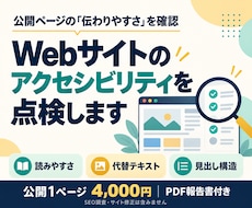 Webサイトのアクセシビリティを点検します イメージ1