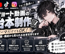 ショート動画の台本を制作しますます イメージ1