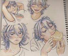 色鉛筆で写真から温かみのある似顔絵を描きます イメージ1