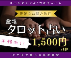霊感タロット★大ボリュームで占います 複雑なご相談歓迎！アゲサゲ無しの率直鑑定です