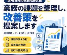 業務の課題を整理し、改善策を提案します イメージ1