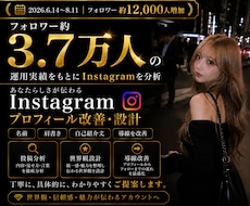 3.7万人運用実績でInstagram分析します プロフィール・投稿・世界観をまとめて分析・改善