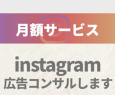 instagram広告の相談に乗ります 月額3万円で現役マーケターが広告の最適化を手伝います