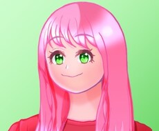 可愛い女の子のアイコンイラストを作成します