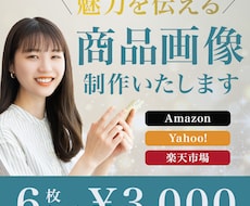 ６枚セット/ECショップの商品画像を制作いたします 楽天・Amazon・Yahoo!等の商品画像お任せください！