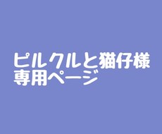 ピルクルと猫仔様専用ページ　イラスト描きます イメージ1