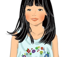 似顔絵お描きします 優しい色合いや、水彩画タッチの似顔絵をお探しの方