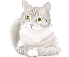ペット・動物の水彩風イラストを描きます イメージ1