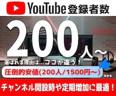 YouTubeチャンネル登録者200人増加させます イメージ1