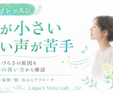 声が小さい・高い声が苦手｜ボイトレで改善します 初心者OK♪「なんだか歌いづらい…」その原因にアプローチ！
