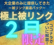 2026年2月限定で大企業と同じ被リンク貼ります なぜ成功している大企業と御社で結果に差が付くの？答えは○○！