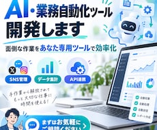 AI・業務自動化ツールを開発します イメージ1