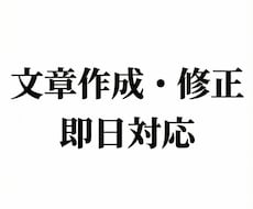 即日対応の文章作成・修正承ります イメージ1