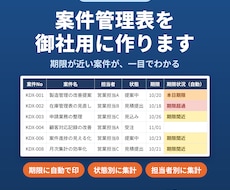 Excelの案件管理表を御社の項目で作ります イメージ1