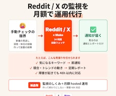 Reddit/X監視を月額で運用代行します イメージ1