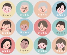 ゆるっとほんわかタッチで似顔絵＆アイコン製作します ★SNS・お名前シール・名刺など、色んなグッズにも使えます