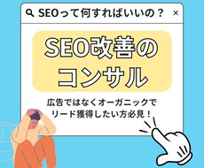 SEO対策のアドバイスします SEOコンサルティング・改善提案（中規模）ならお任せください