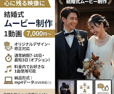 DVD納品可！格安で結婚式のムービー作成します