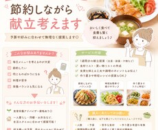 節約しながら献立考えます イメージ1