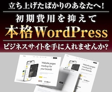 WordPressビジネスサイトを制作いたします 初期費用を抑えて本格WordPressビジネスサイトを!