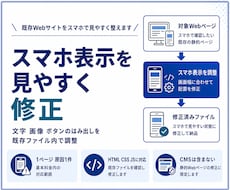 既存Webサイトのスマホ表示を修正します PCはそのままスマホの見え方を整えます