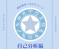 自己分析編　四柱推命×ホロスコープで鑑定致します 自分を色んな角度から見てみると新しい発見があるかもしれません
