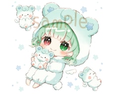 お試し価格で商用込みのちびキャラを描きます ✨ご新規様限定✨お手頃価格でご依頼をお試しできます❁︎