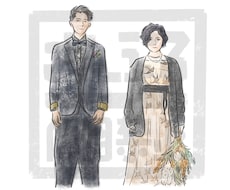 ウェディングもok！オシャレなイラストに仕上げます 手書き感あるタッチで、柔らかい似顔絵に◎