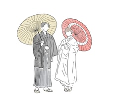 結婚式前撮りのシンプルイラストを描きます イメージ1