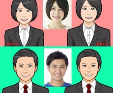 ＳＮＳや名刺用似顔絵制作いたします アニメ調似顔絵(バストアップのみ)