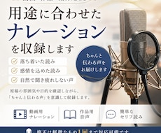 ナレーション/音声 行います