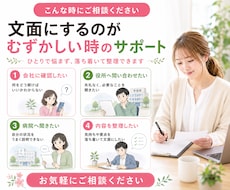 会社・役所・病院への確認文を整えます イメージ1