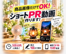 商品画像からショートPR動画を制作します 商品画像だけでOK！SNS向けPR動画を制作