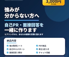 強み整理から自己PR・面接回答を作ります イメージ1