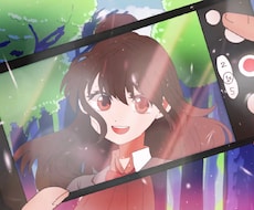イラスト1枚と歌詞入りの簡単なMV作成します