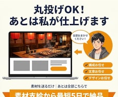 丸投げOK｜SEO対応のLPを5日で作ります 販売実績900件超のWebディレクターが丁寧に仕上げます