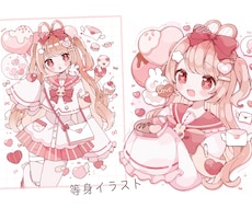 ポップで可愛いキャラクターイラストを描きます アイコン、立ち絵、動画や配信用イラストなどなど！